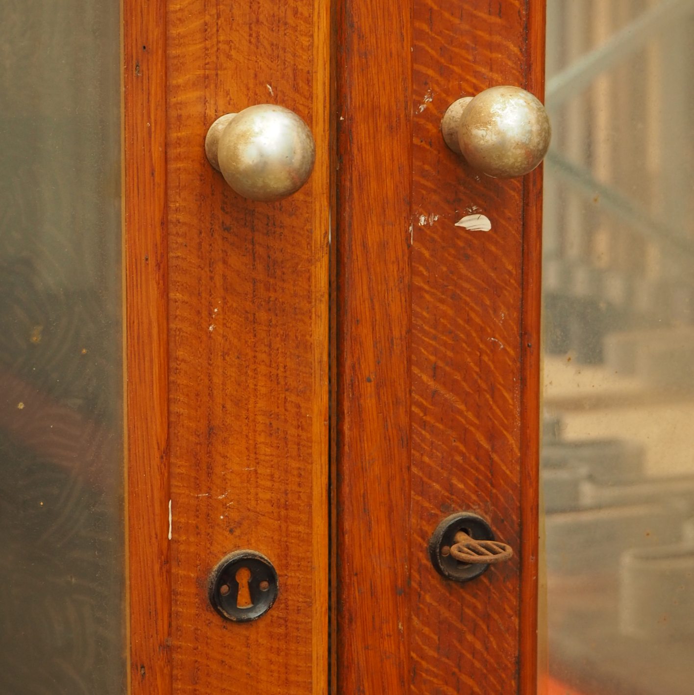 Double cabinet door in oak veneer
