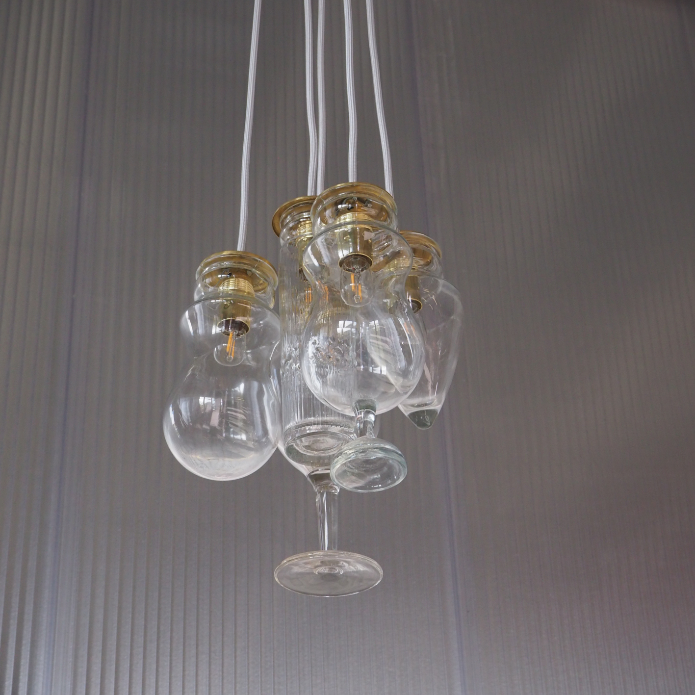 Cascade hanging light with 5 glasses from Durobor factory