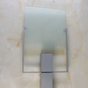 Wall light in metal with adjustable frosted glass diffuser