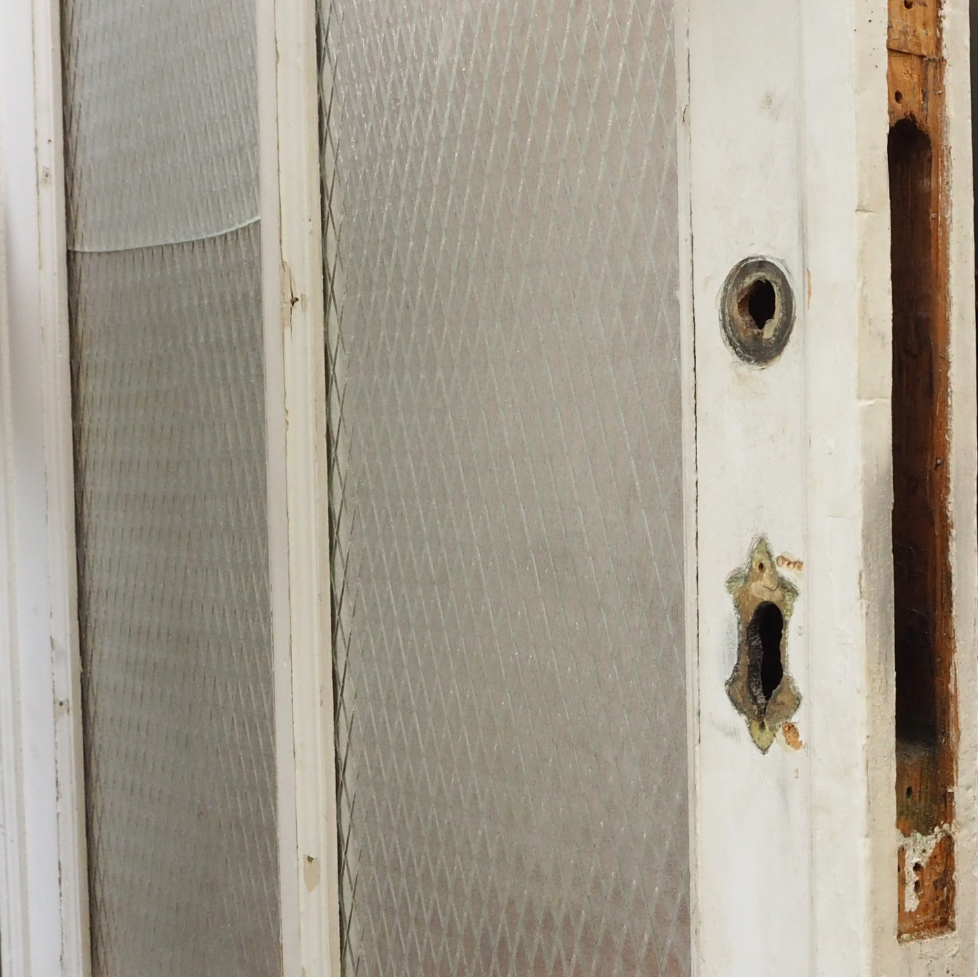 Solid wooden door with glass panels (H. 198,6 cm x W. 82,5 cm) - Left (copy)