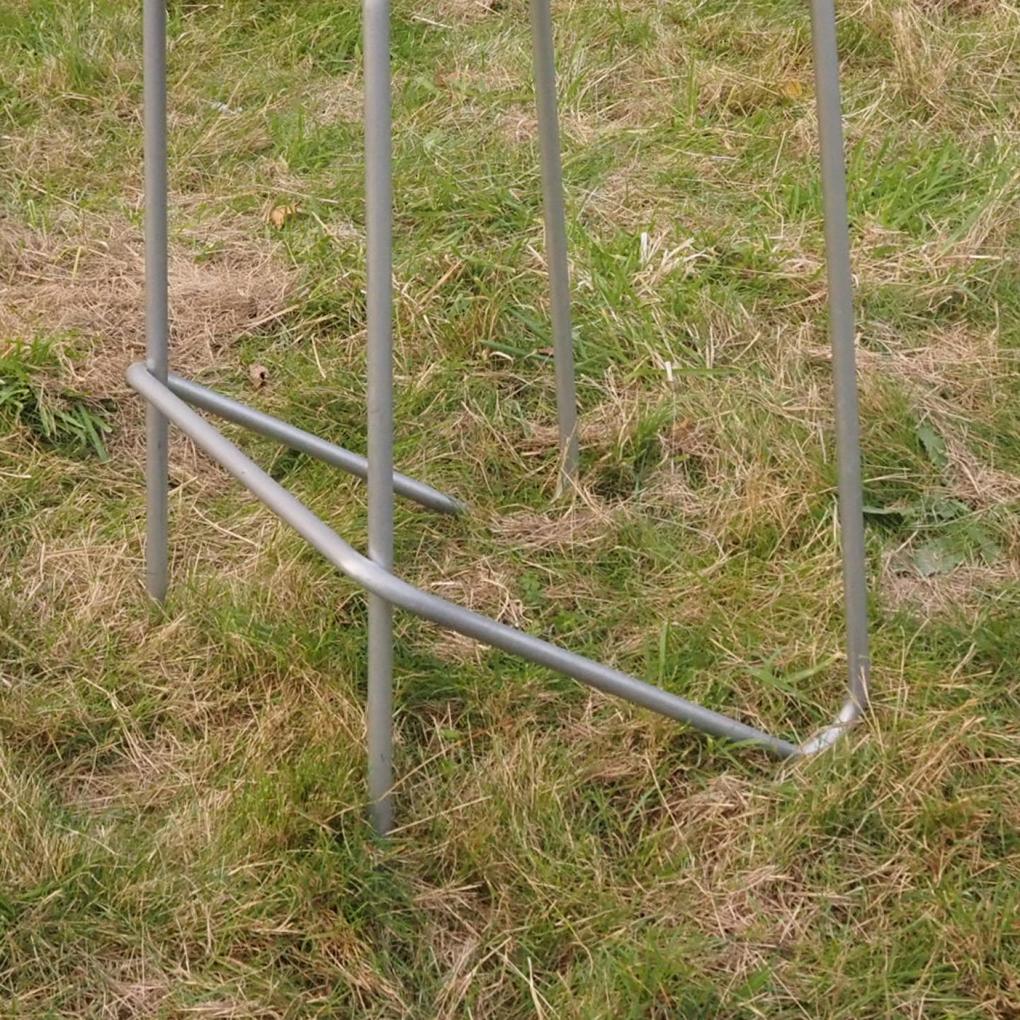 Bar stool with plywood seat and steel legs