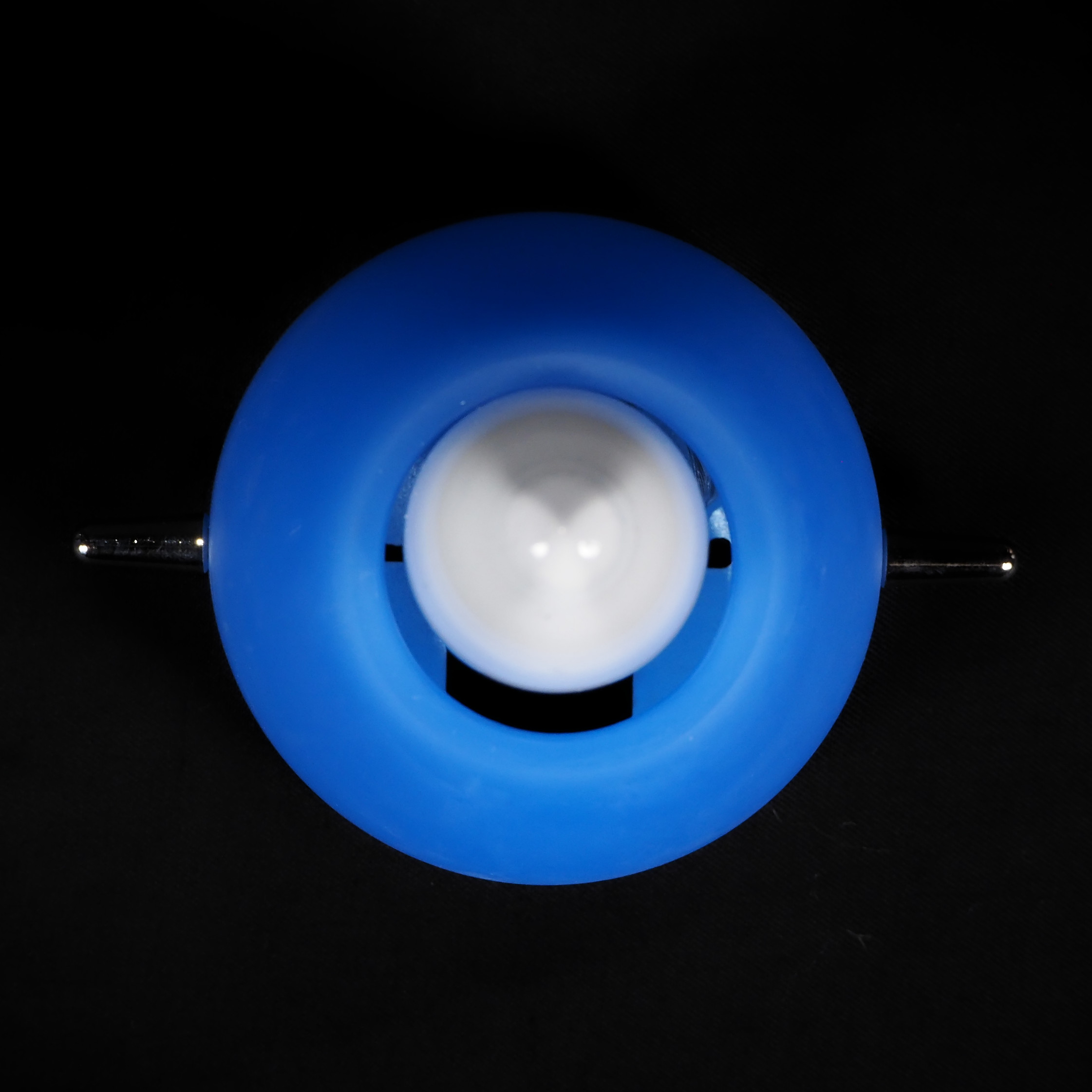 Wall or ceiling light in blue frosted glass by M. Mengotti &amp; S. Prandina for Prandina