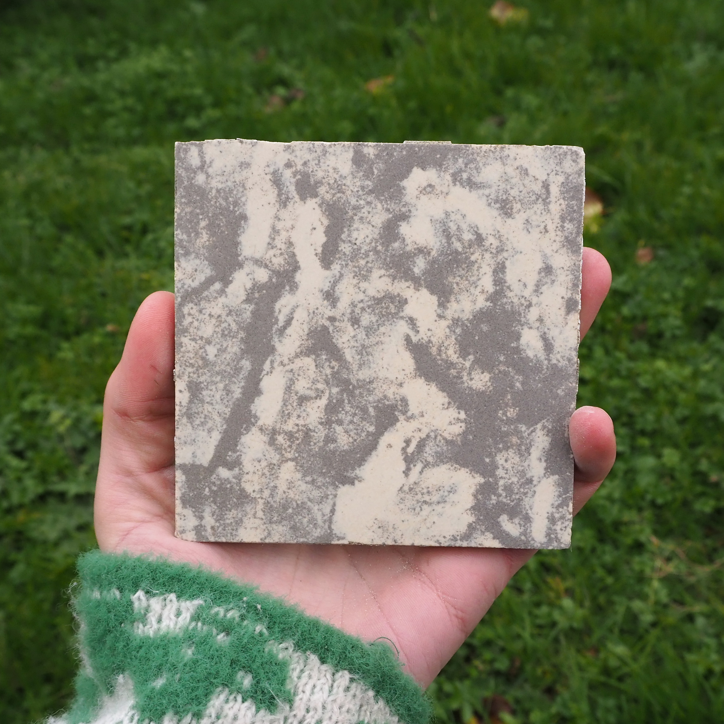 Batch of marbled ceramic tiles - Grey/Cream (+/- 4m2)