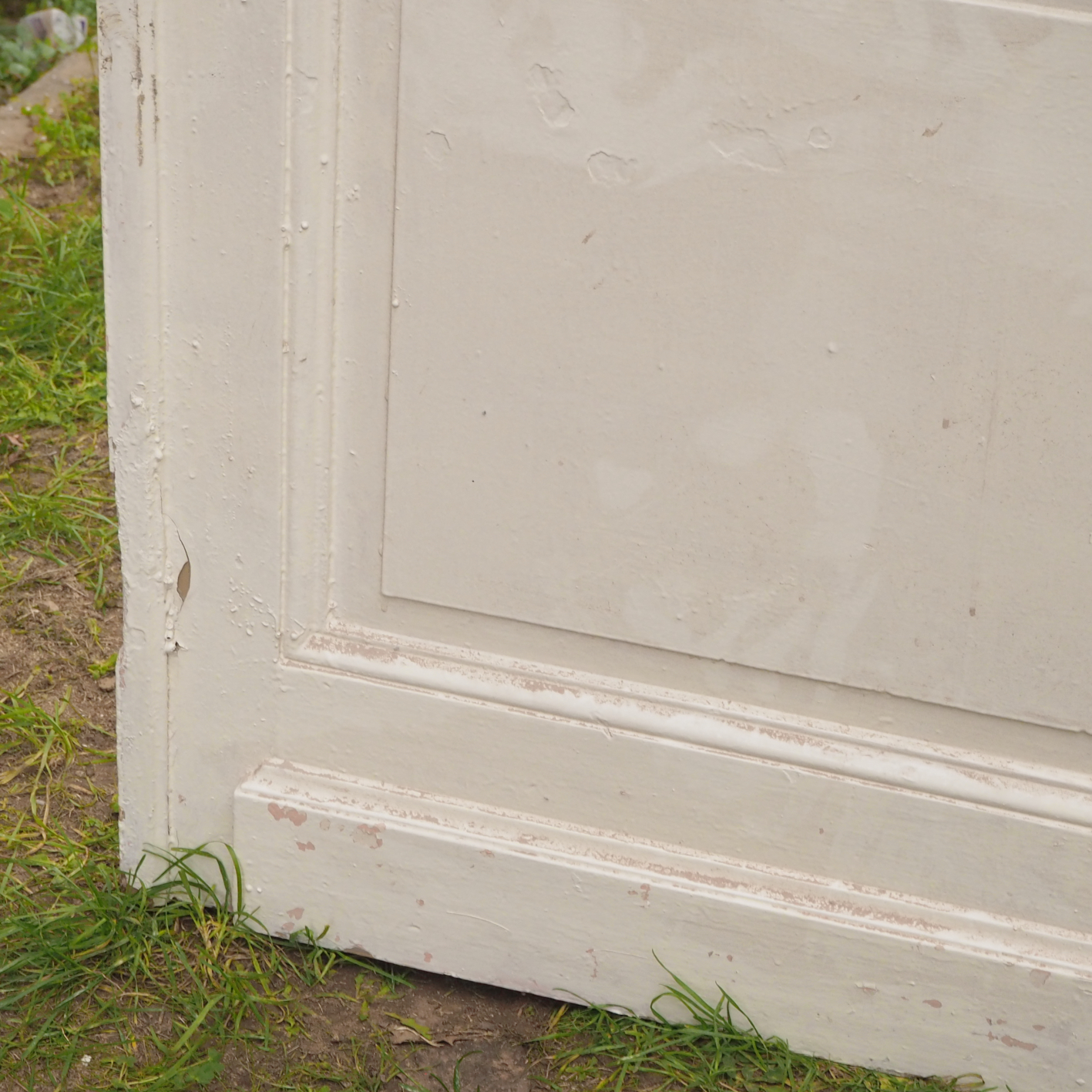 Double door in painted wood (H. 297 cm x (2 x W. 72,5 cm))