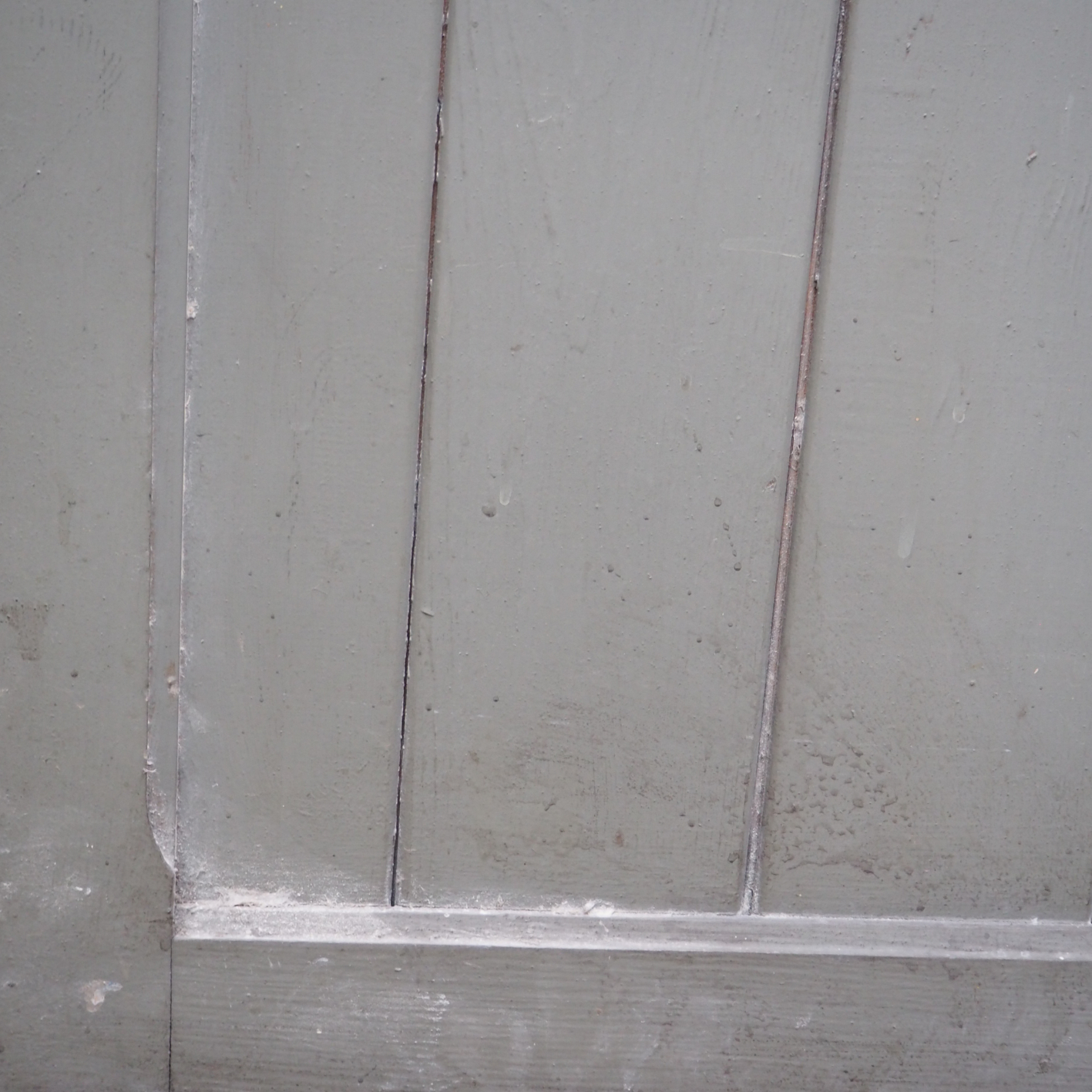 Door in painted wood with textured glass panel (H. 203,5 x W. 75 cm) - Left