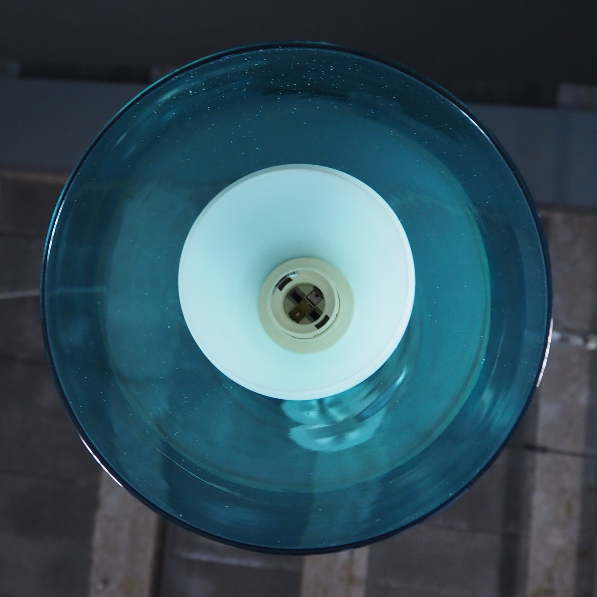 Hanging Light 'Fargo' in tinted glass - Blue