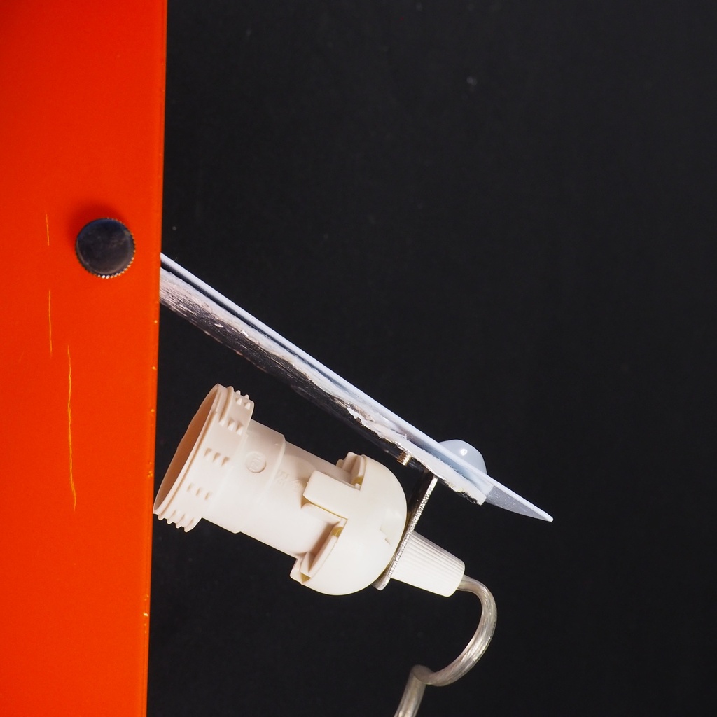 Wall light 'Naro' in glass tinted with a laminated opaline with cable & power plug - Orange - (87271F)