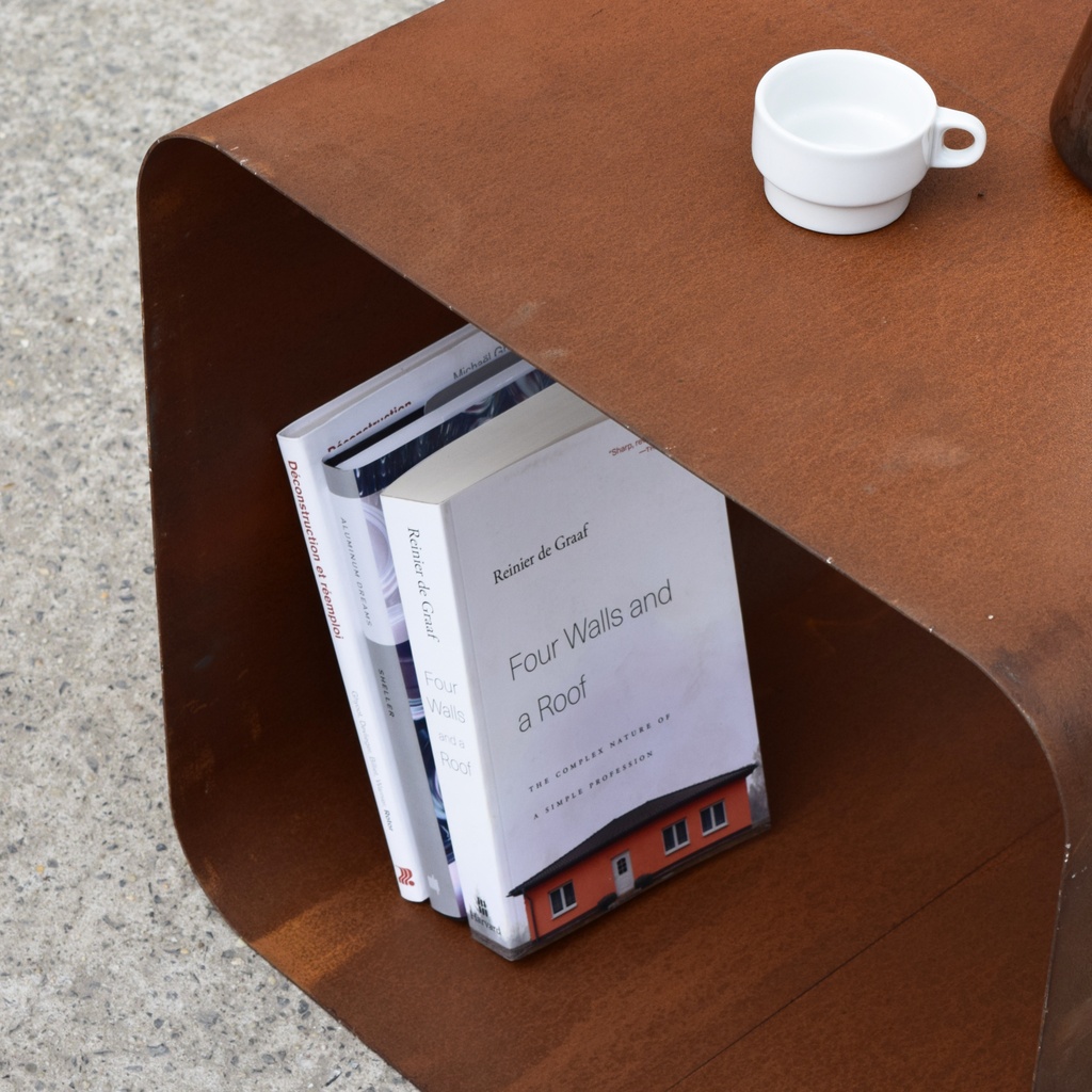 Ceiling modules in corten steel from CCN building (ca. 1974)