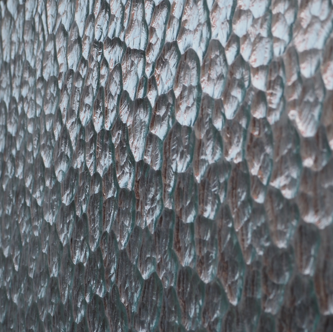 Door in solid pine with textured glass panel (H. 216,5 x W. 82,5 cm) - Left