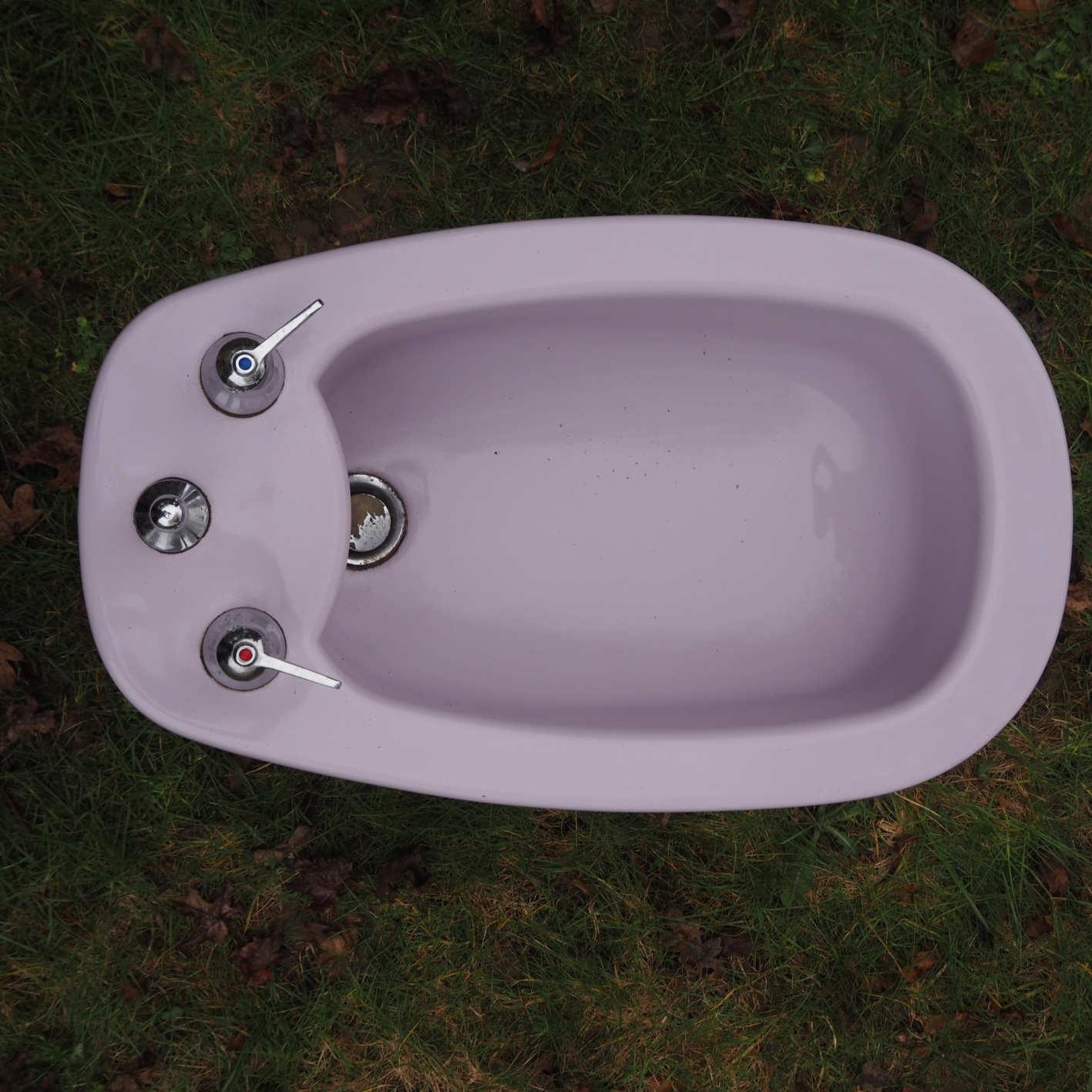 Lilac bathroom bidet