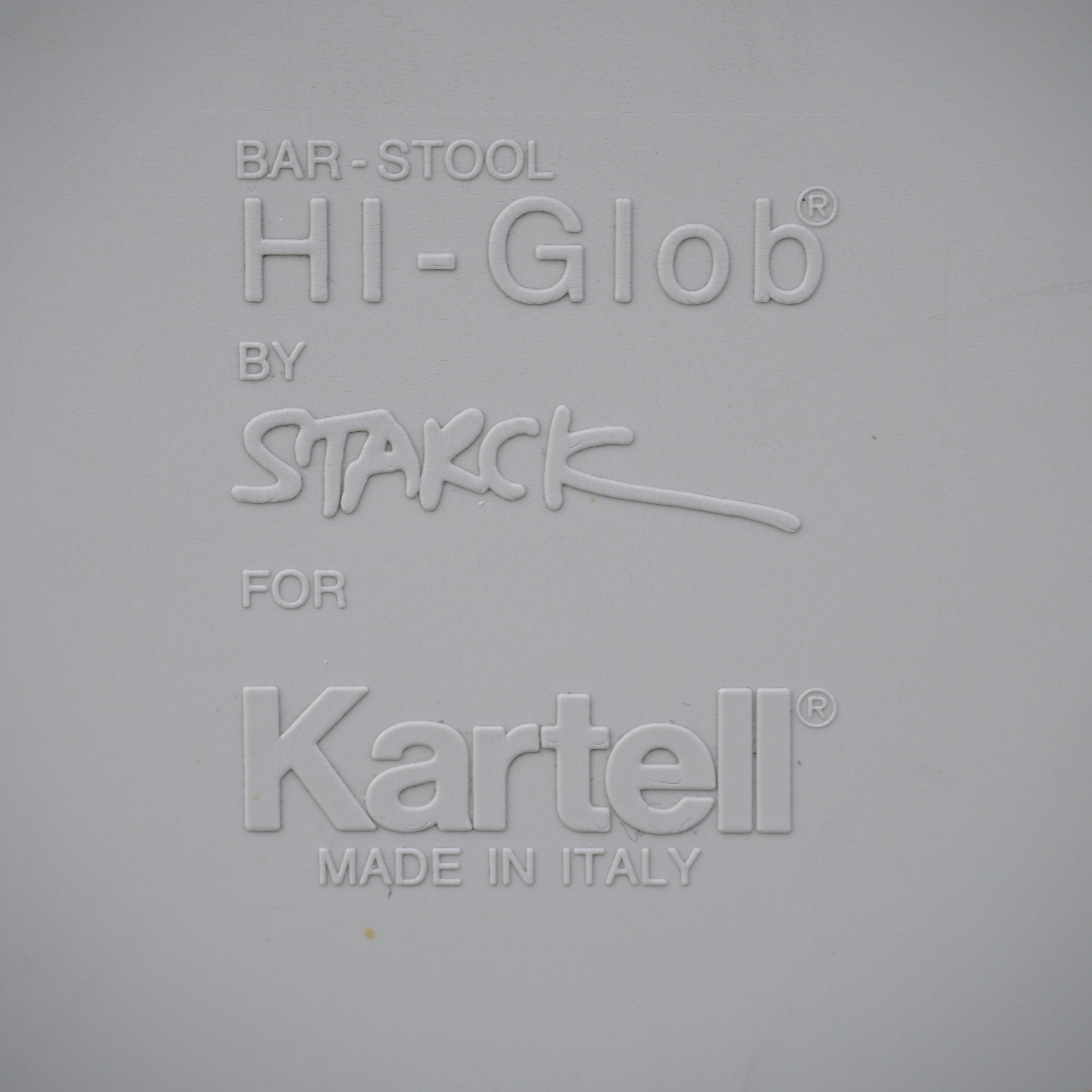 Counter chair 'Hi-Glob' by Philippe Starck for Kartell (ca. 1988) - Light grey
