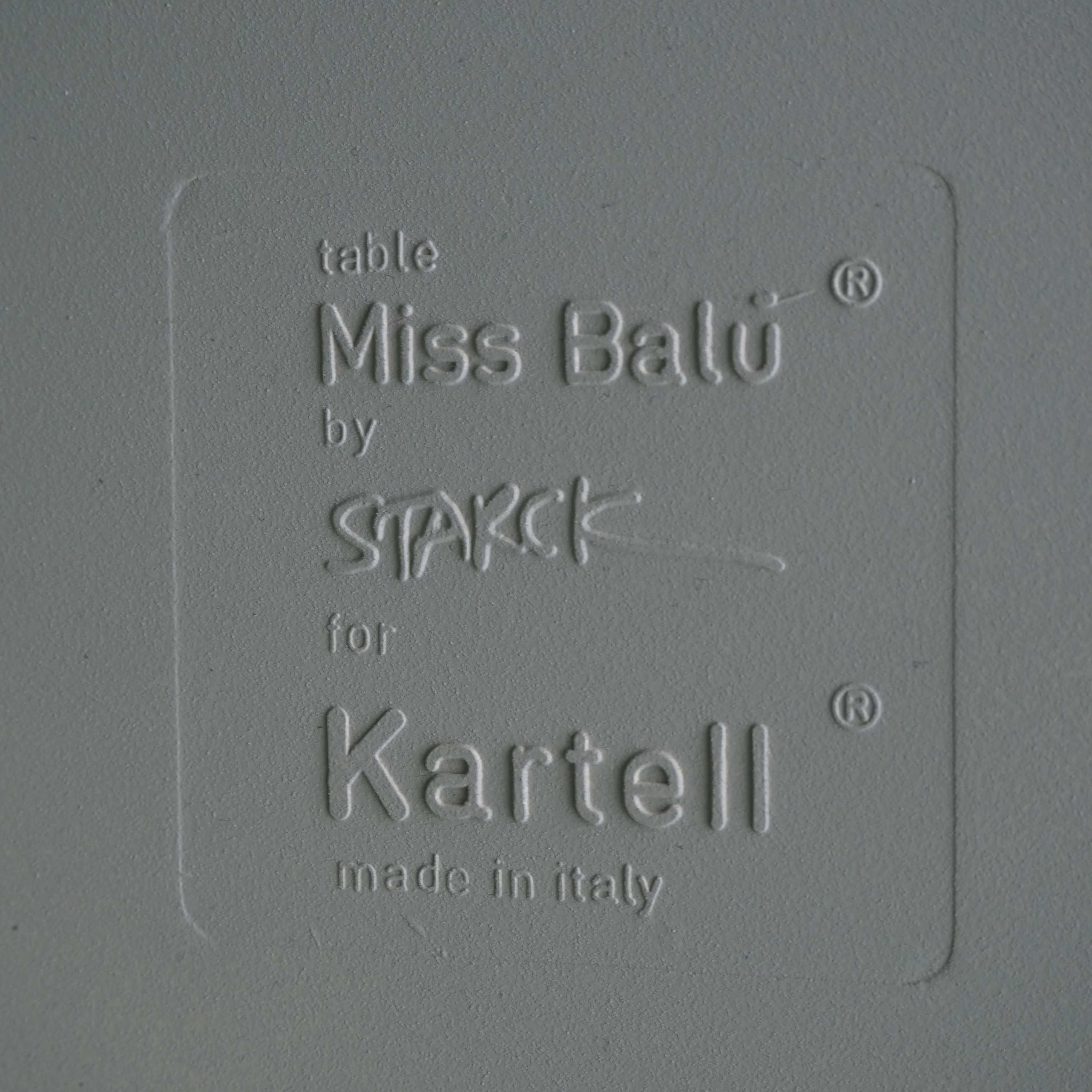 Square table 'Miss Balu' by Philippe Starck for Kartell (ca. 1990)