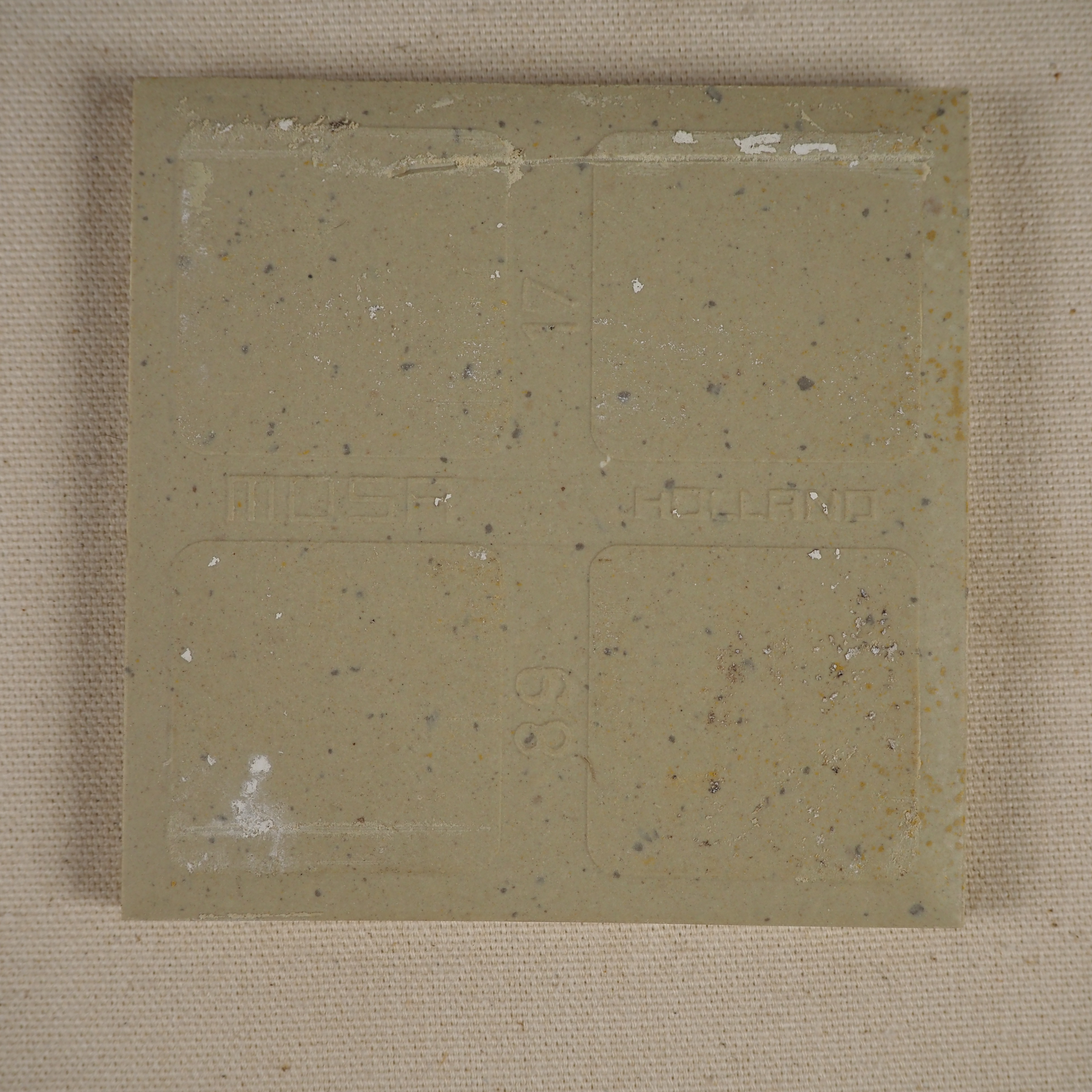 Speckled yellow ceramic tiles by Royal Mosa (100 x 100 mm)
