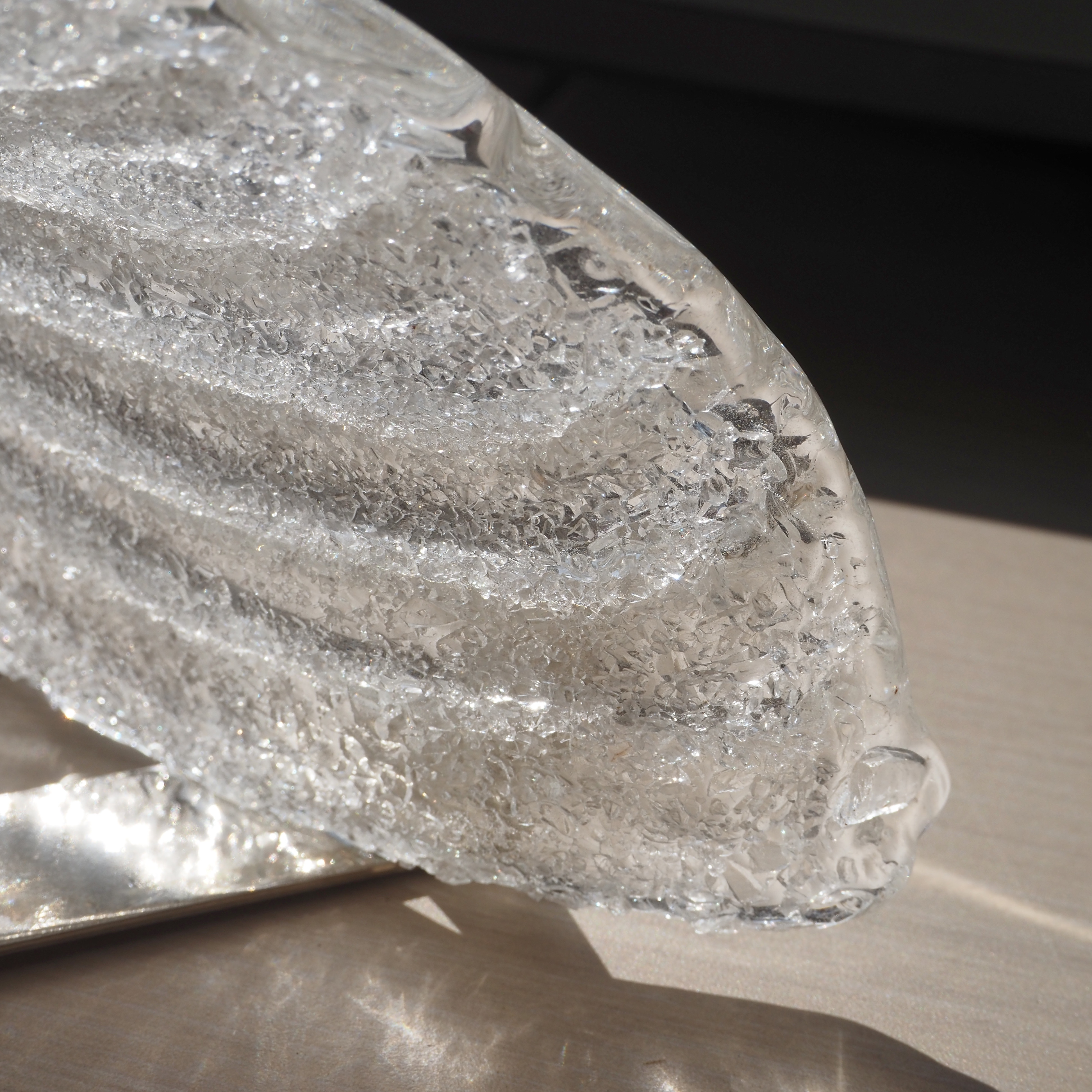 Wall light in textured glassed by Vogue Studio, Italy - Blanca