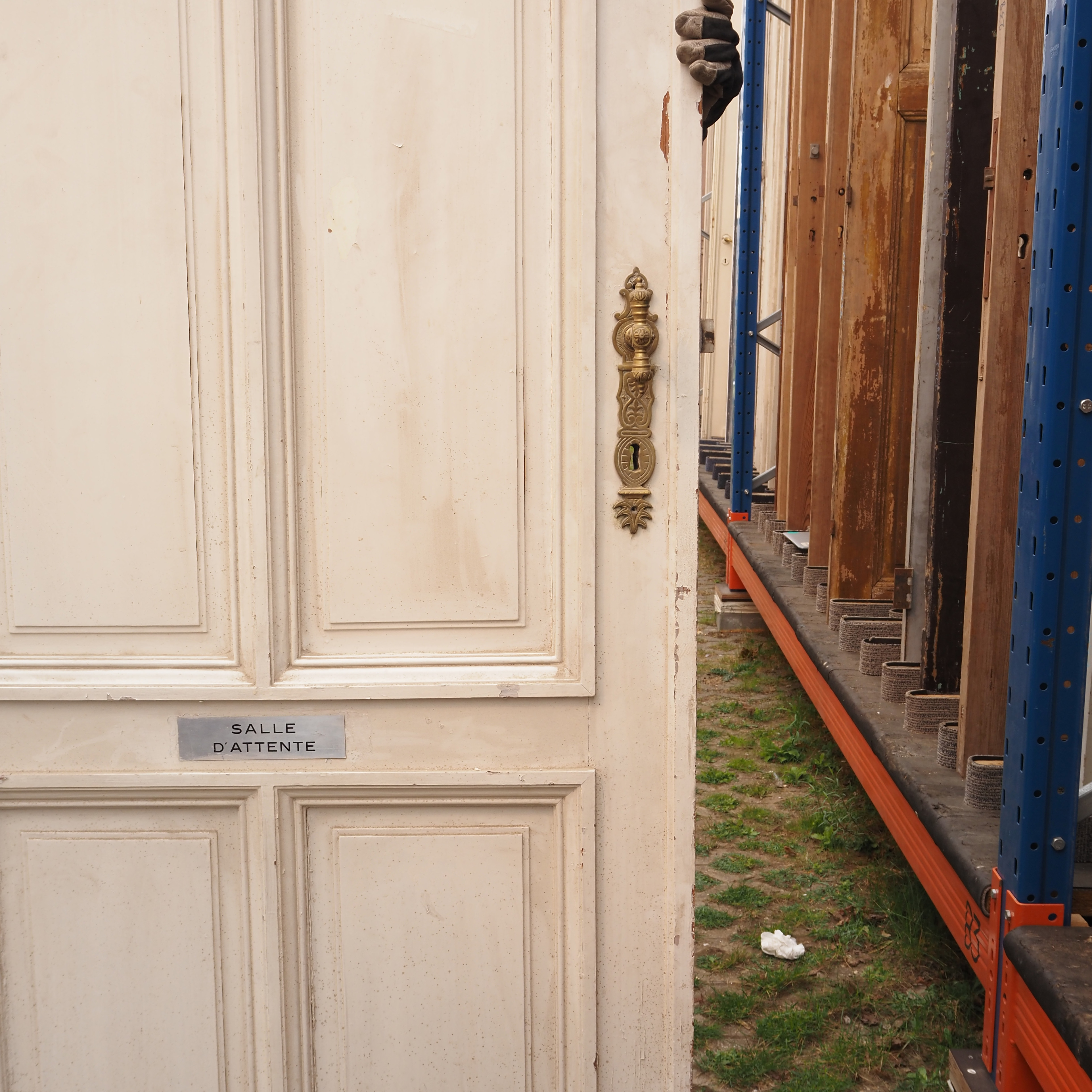 Door in painted wood (H. 225 x W. 87 cm) - Left