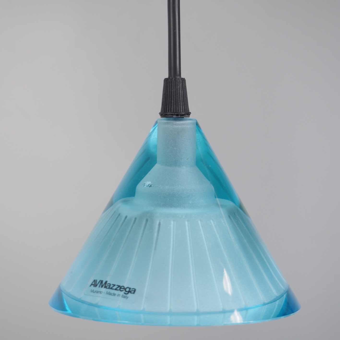 Hanging light in Murano glass by AV Mazzega (ca. 1980) - Blue