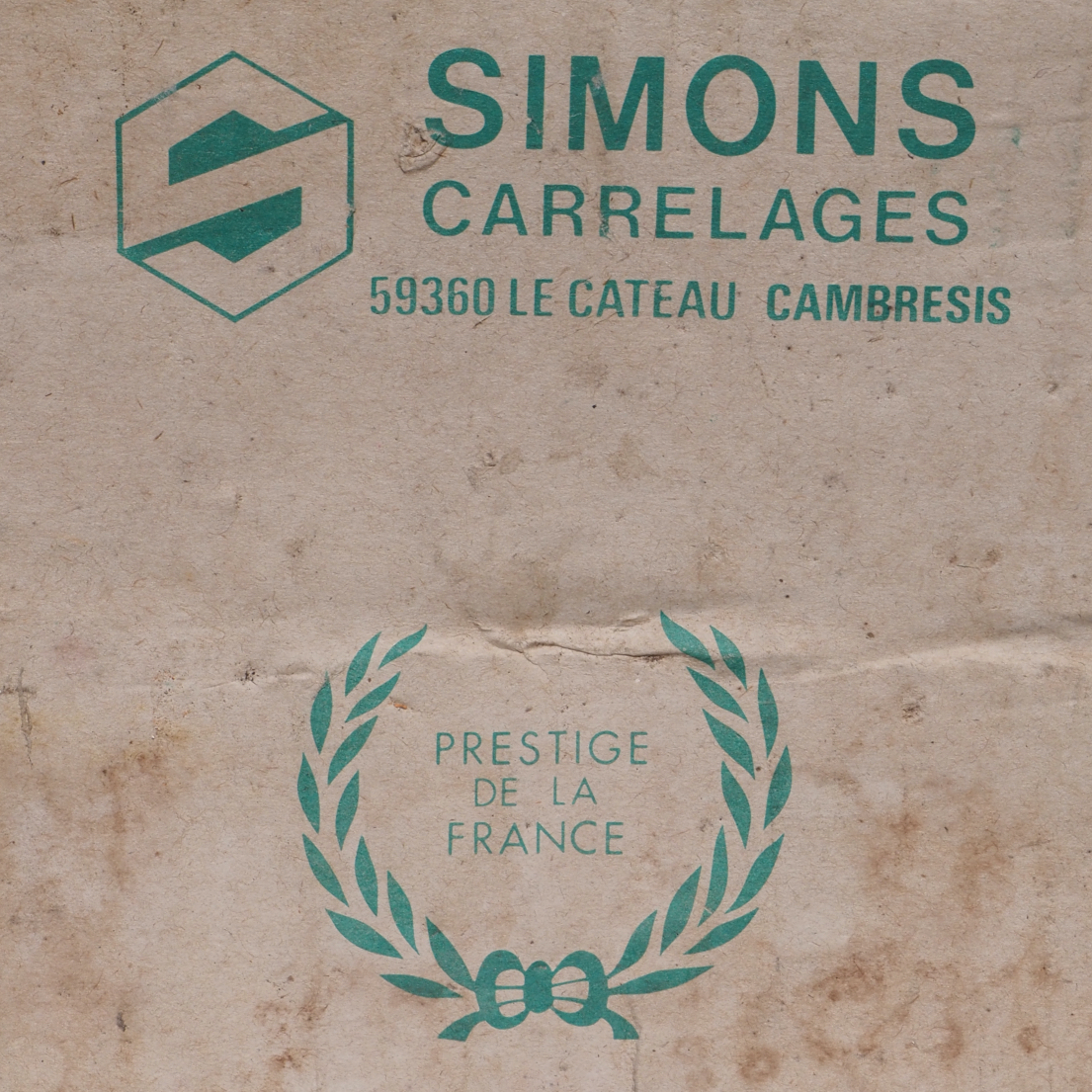Hexagonal speckled stoneware tiles by Simons (France)