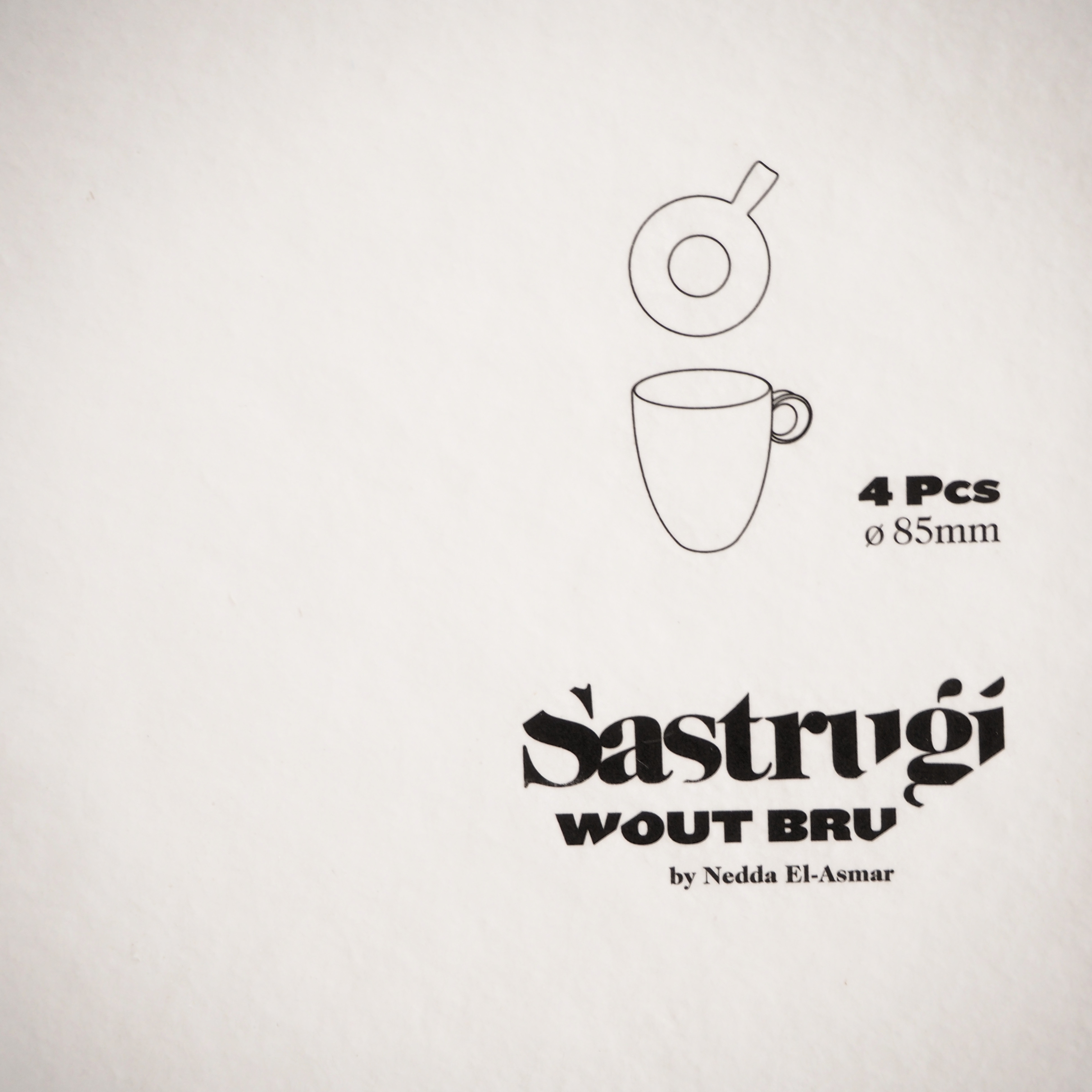 Box of 4 mugs 'Satrugi' by Nedda El-Asmar for Serax