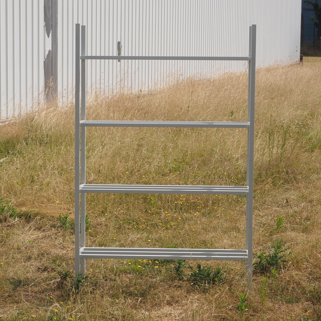 Workshop shelf in steel by Provost (4 modules) - Beige