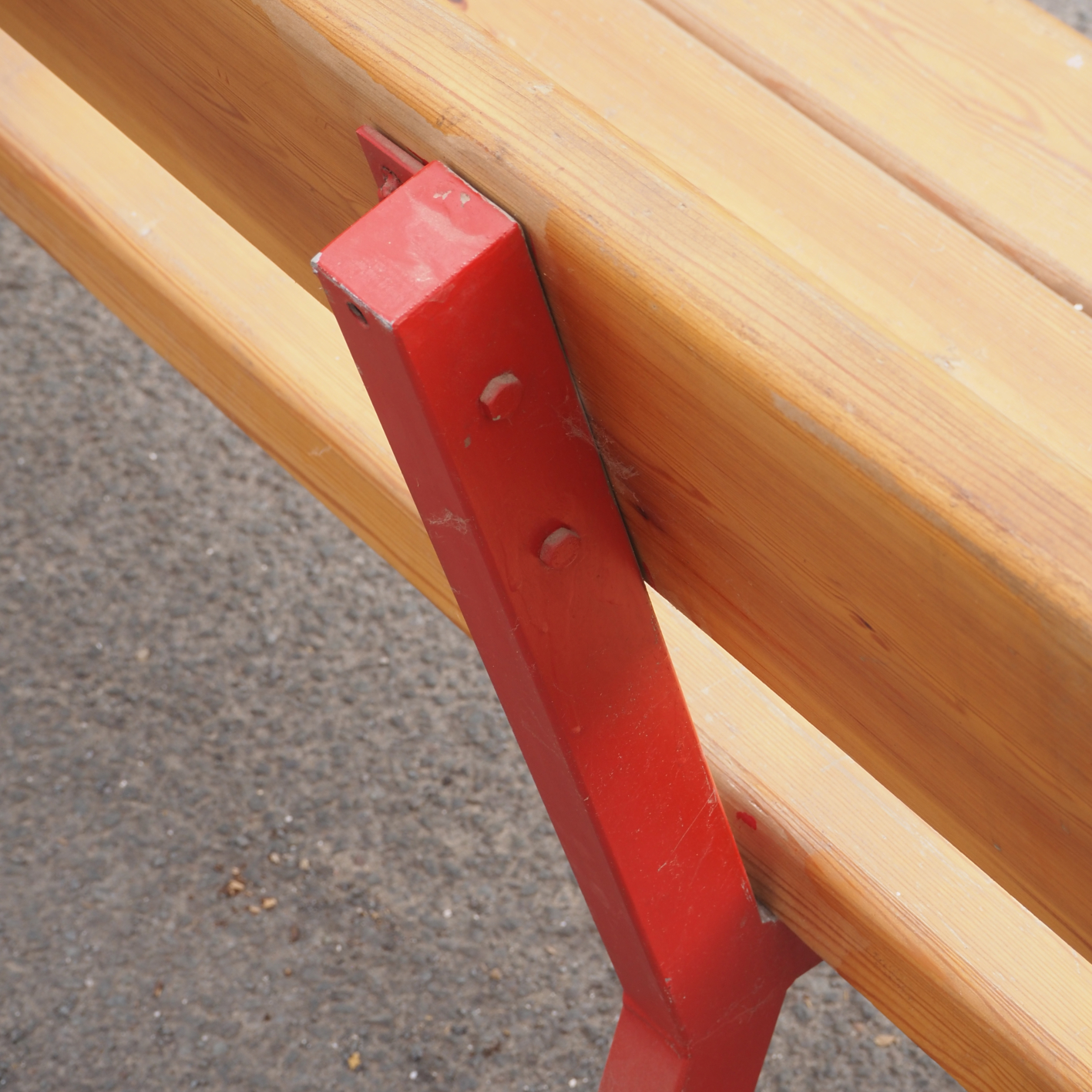 Bench in solid wood and steel (L. 400 cm)