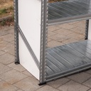 Plastic base plate for shelf 'Super 1-2-3' by Metalsistem