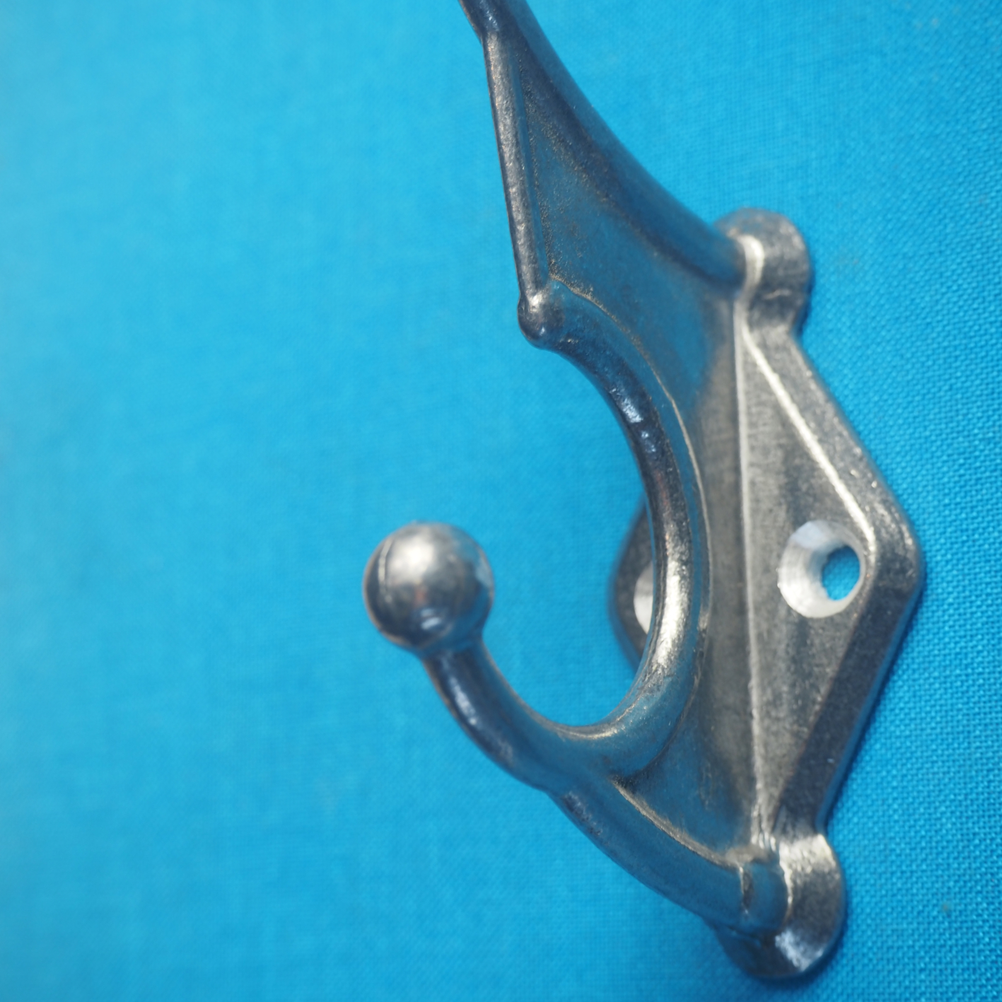 Pair of coat hooks in cast aluminium