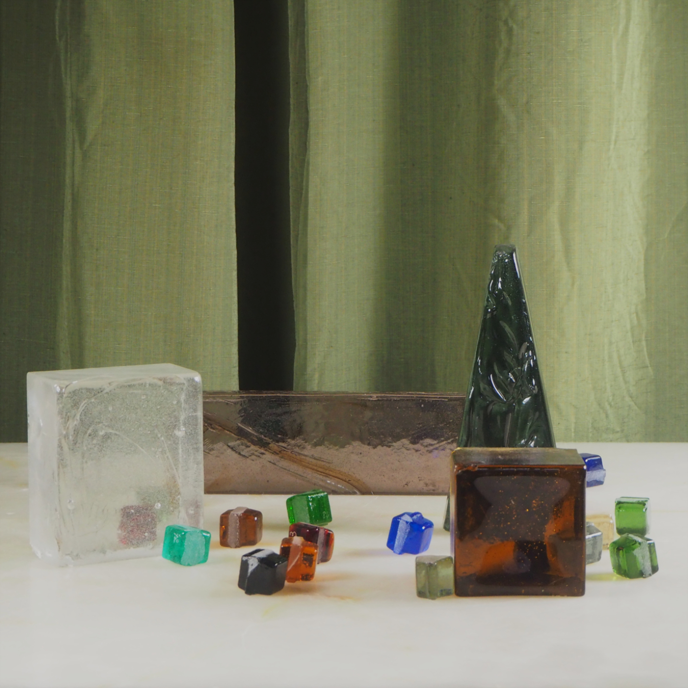 Pressed glass blocks produced by Val Saint Lambert (copy)