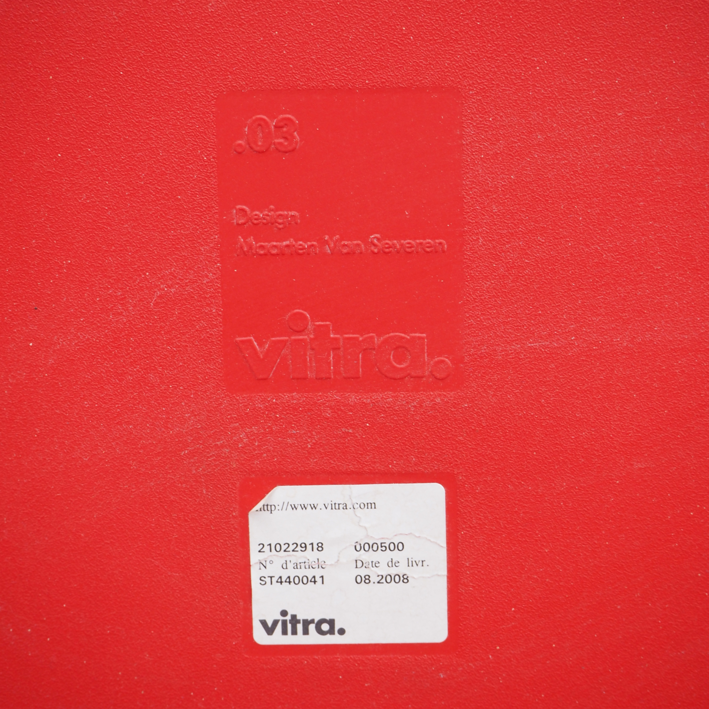 High chair '03' by Maarten Van Severen for Vitra - Red