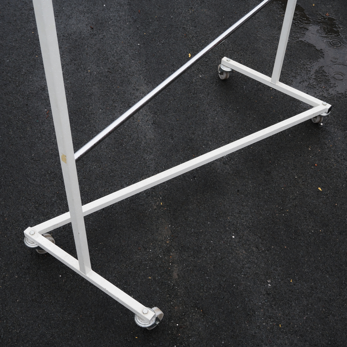 Clothes rack in steel with zigzag base (H. 191 cm) - Three racks