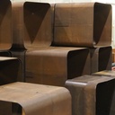 Ceiling modules in corten steel from CCN building (ca. 1974)