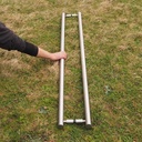 Pull handle in chromed inox