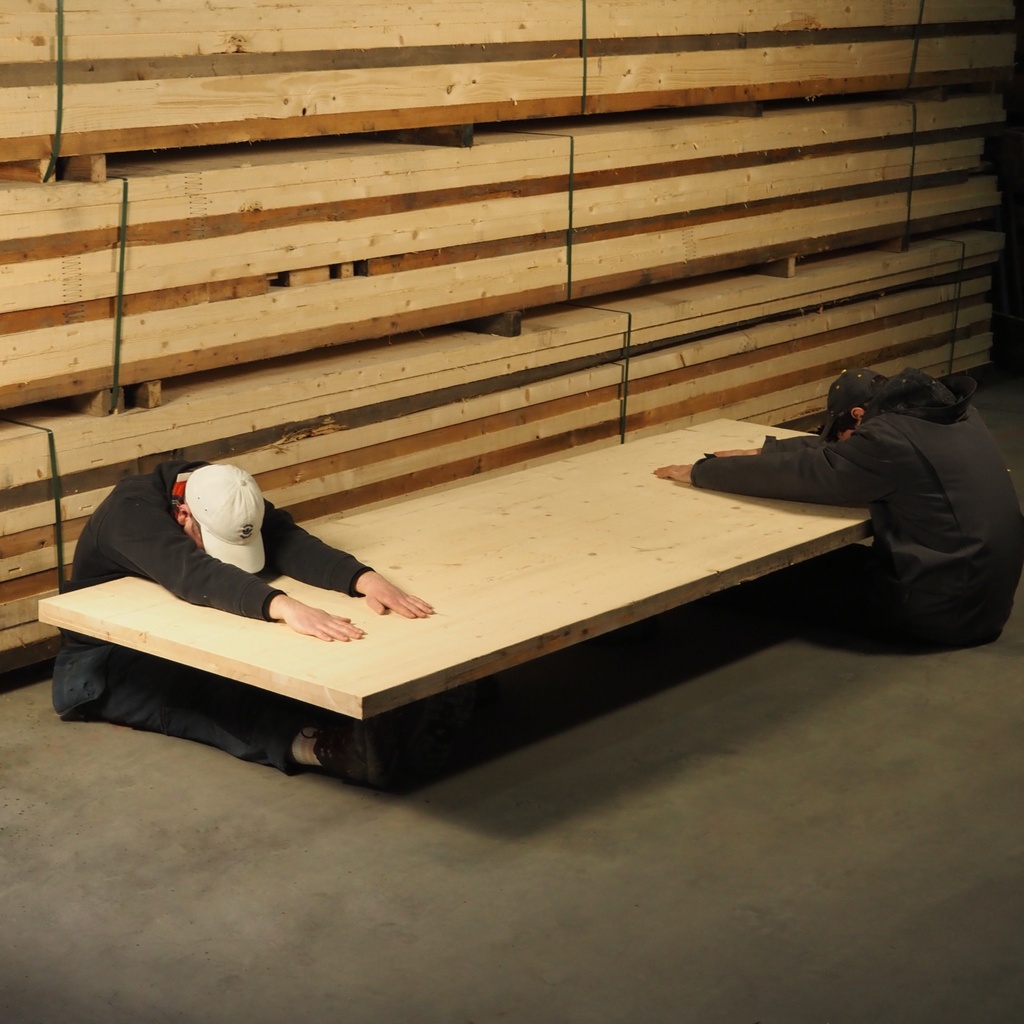 Glued laminated timber panel (5.5 cm thick - 270 cm length)