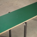 Bench in plywood and steel