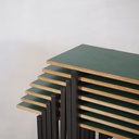 Bench in plywood and steel