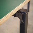 Bench in plywood and steel