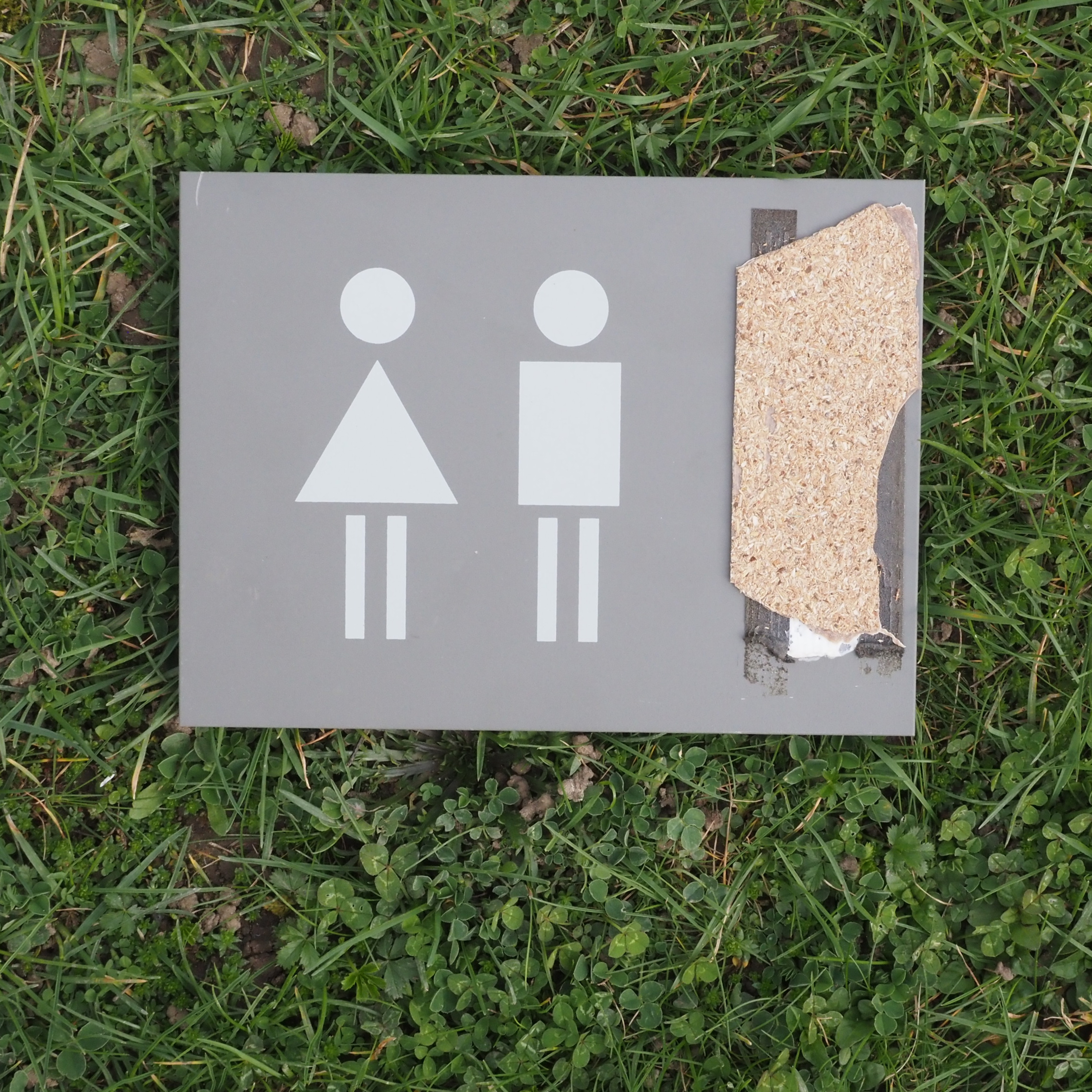 Toilet signage in aluminum (20 x 15 cm)