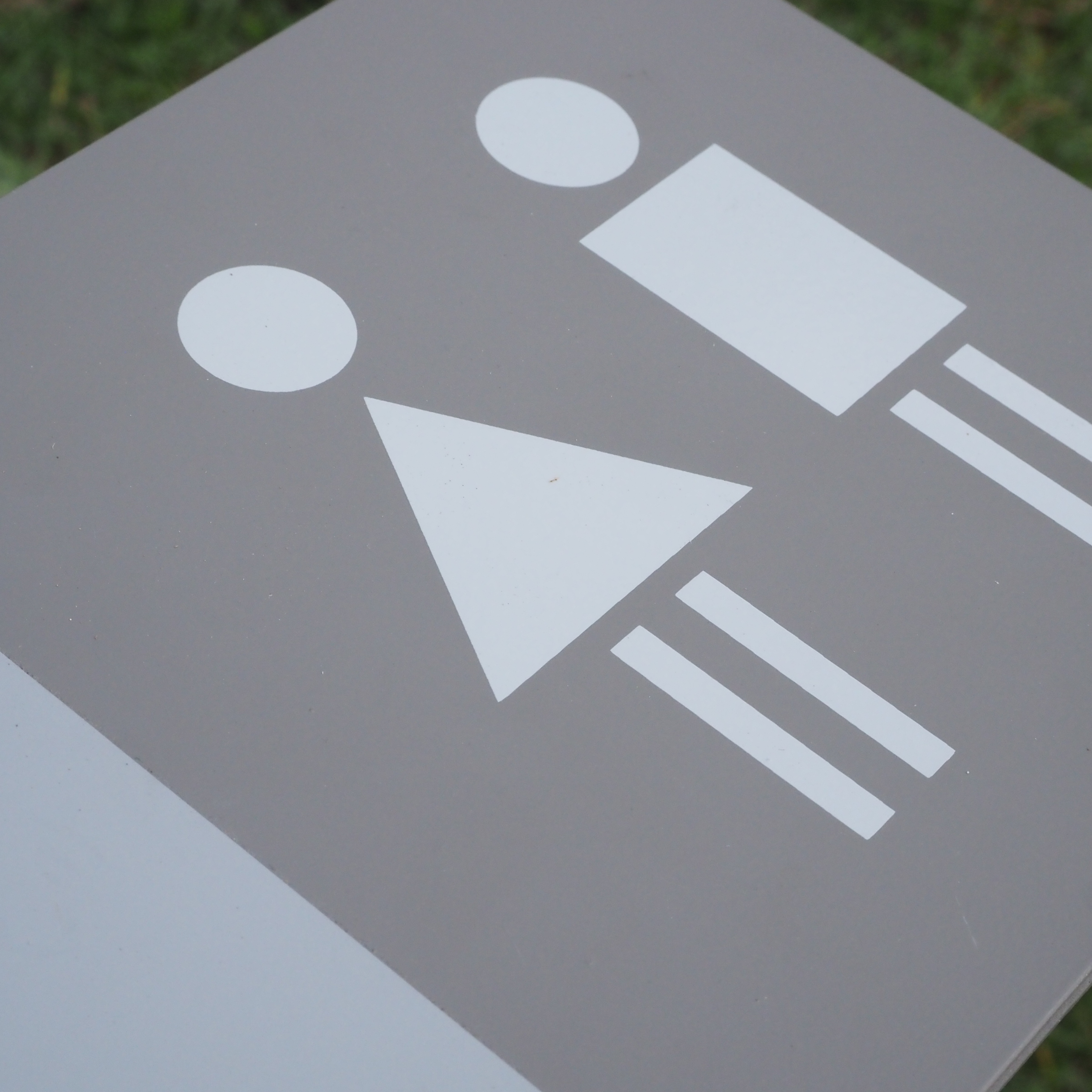 Toilet signage in aluminum (20 x 15 cm)