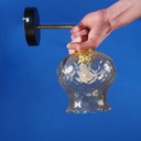 Wall sconce 'Maria' in textured glass