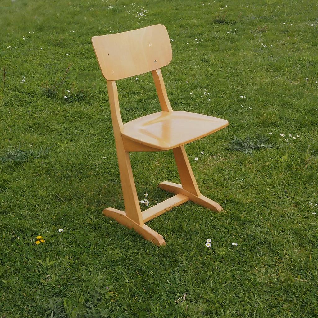 School chair in beech by Casala (ca. 1960)