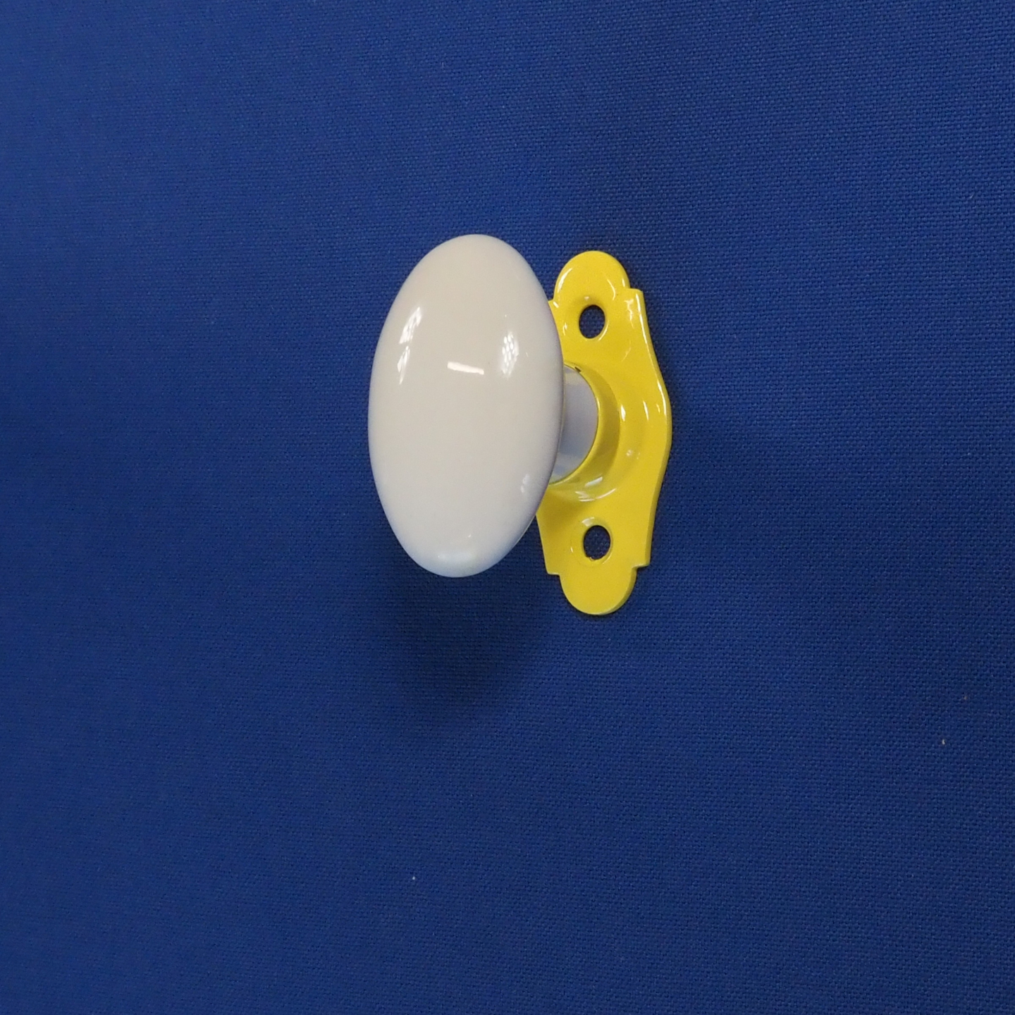 Single door knob in Limoges porcelain - Yellow