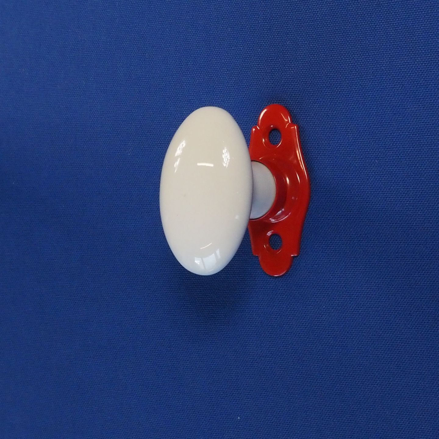 Single door knob in Limoges porcelain - Red