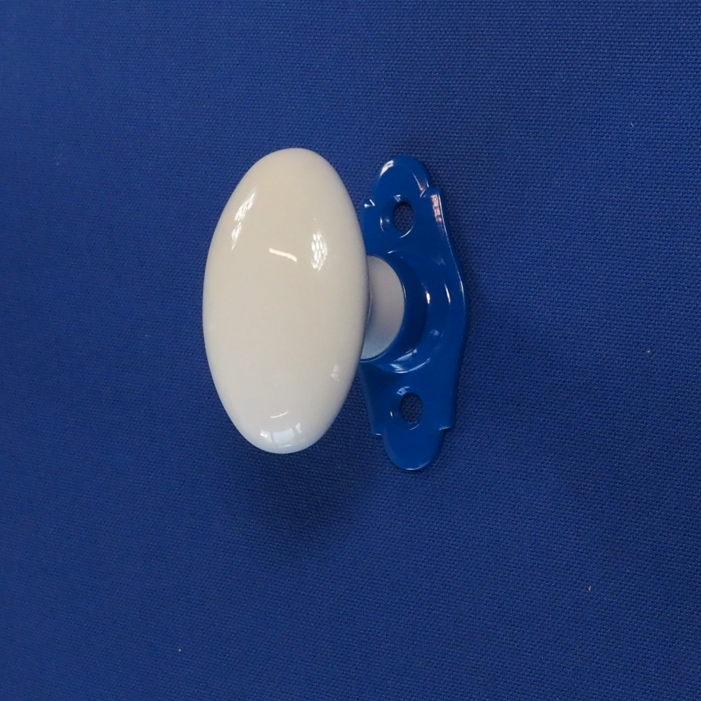 Single door knob in Limoges porcelain - Blue