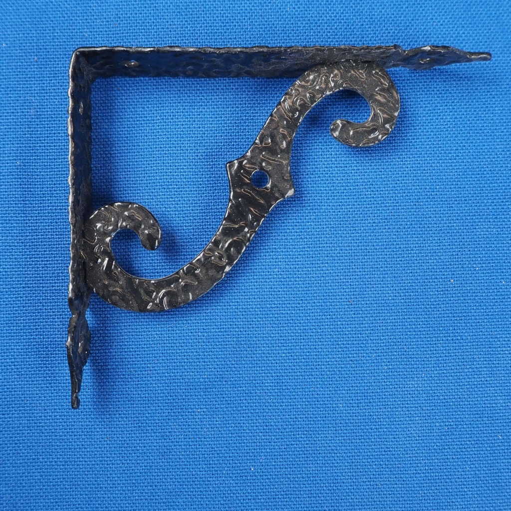 Pair of shelf brackets in wrought iron (15 cm x 11,2 cm)