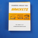 Pair of shelf brackets in wrought iron (15 cm x 11,2 cm)