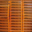 Pair of shelf brackets in wrought iron (15 cm x 11,2 cm)