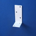 Angle bracket in white lacquered steel by Domax (8 x 4 cm)