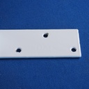 Angle bracket in white lacquered steel by Domax (8 x 4 cm)