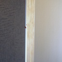 Door in stainless steel with bronze door handles by Jules Wabbes (H. 198 x 53 cm) - Right