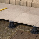 Square pink granite slabs with flamed finish (from 2,5 to 2,9 cm thick) - Sold per m2