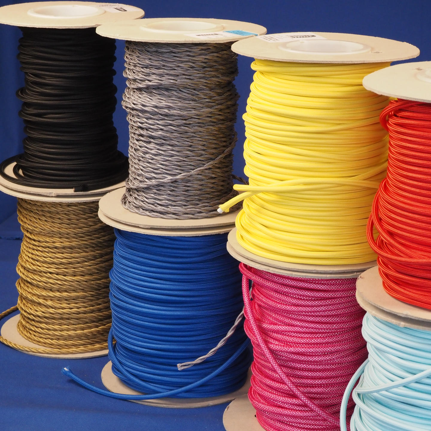 Electrical textile cable 3*0,75 (various colors)